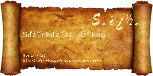 Sárközi Ákos névjegykártya